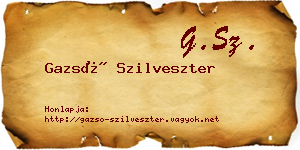 Gazsó Szilveszter névjegykártya