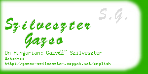 szilveszter gazso business card